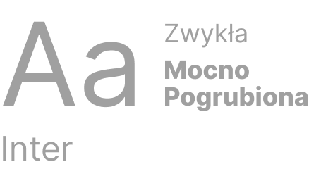 Prezentacja wyglądu czcionki Inter w Nagłówkach
